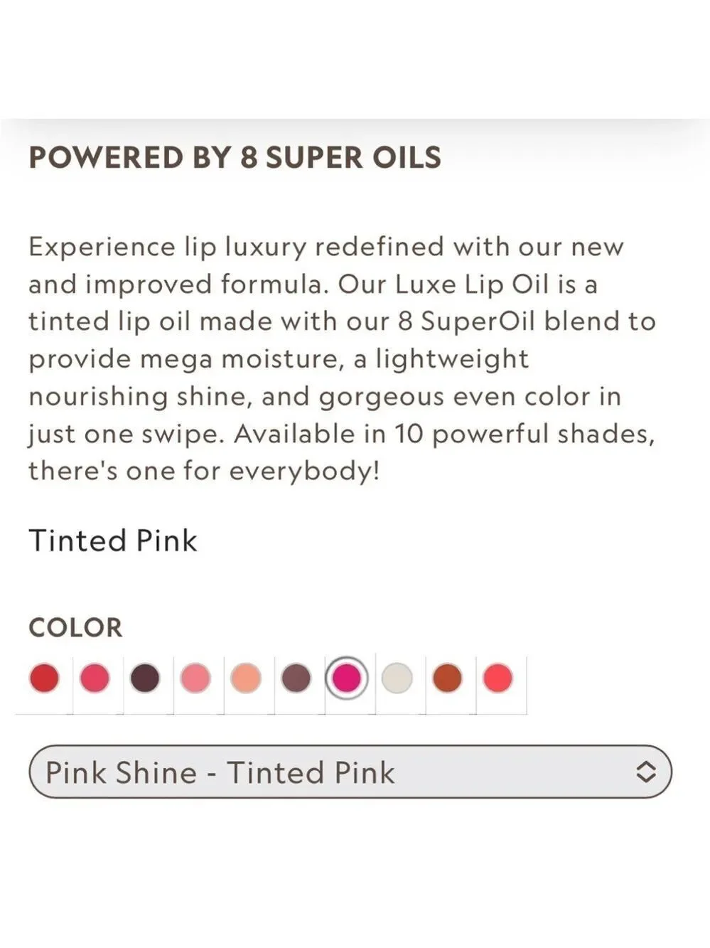 Yensa PINK SHINE Luxe Lip Oil | NEW | Luxe Lip Nourishing Oil Hyaluronic